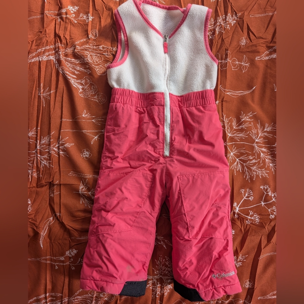 Columbia Kids' Pink Snow Bib